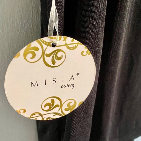 Misia Curvey Women's Black Button-Shoulder Top Size 2X NEW NWT - Picture 8 of 10